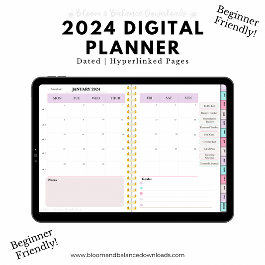 2024 Dated Digital Planner w/ Accessories Kit